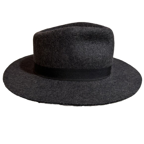 Biltmore for Madewell Women’s Hat 100% Wool Dark Grey Governor Fedora S/M VTG - Picture 3 of 10